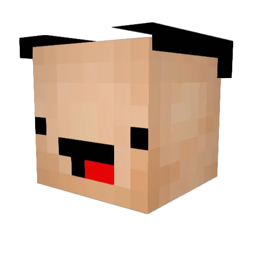 RealEEsama Minecraft avatar head, 3D render
