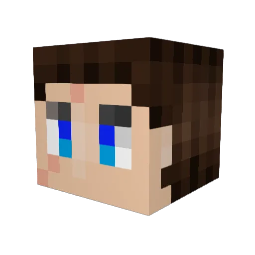 RealEmil Minecraft avatar head, 3D render