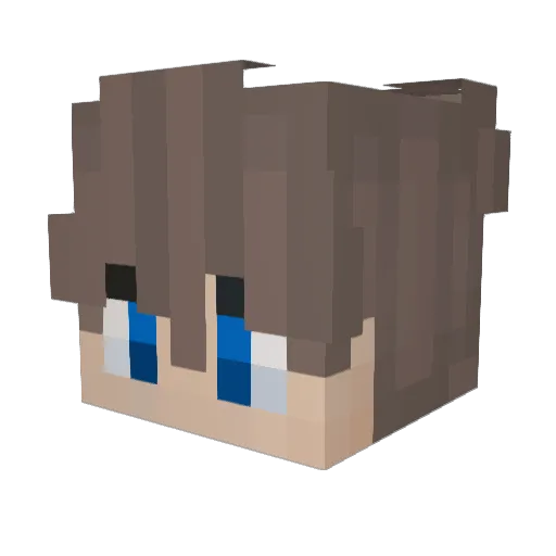 RealEziak Minecraft avatar head, 3D render