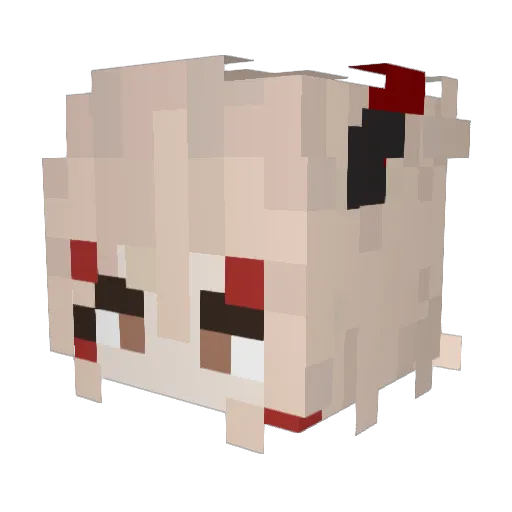 RealFauci Minecraft avatar head, 3D render
