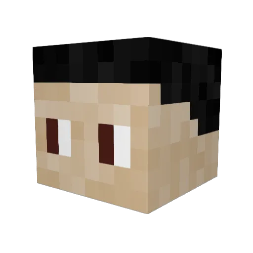 RealFencho Minecraft avatar head, 3D render