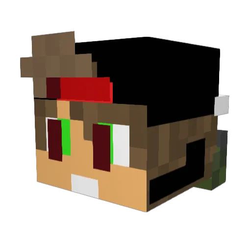 RealFlynn Minecraft avatar head, 3D render