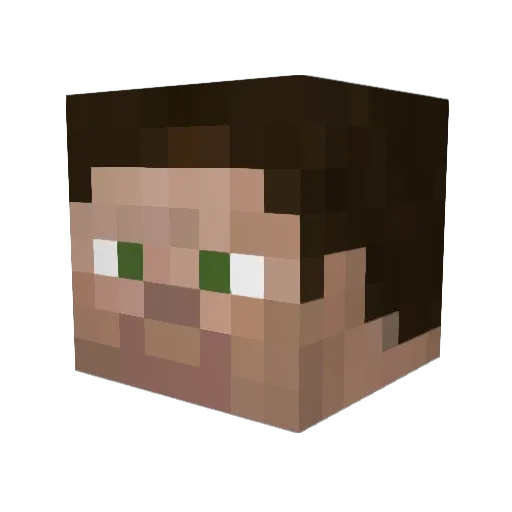 RealFortnite Minecraft avatar head, 3D render