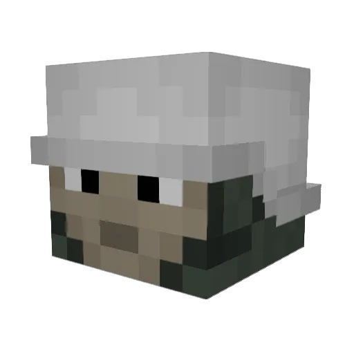 RealGamerDeath Minecraft avatar head, 3D render