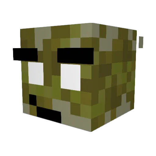 RealGanymede Minecraft avatar head, 3D render