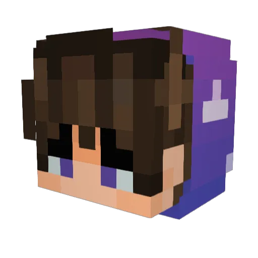 RealHD Minecraft avatar head, 3D render