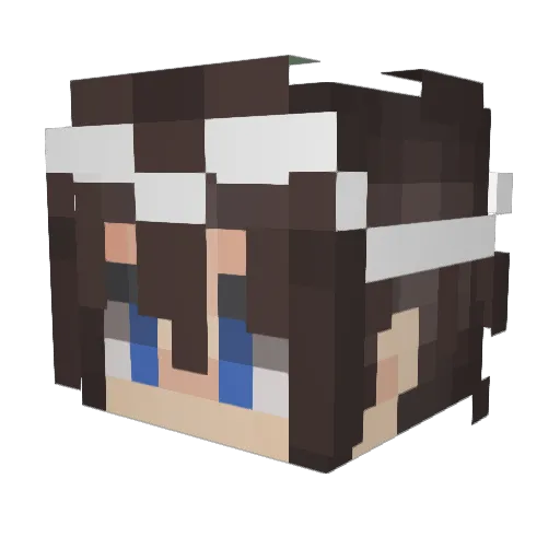 RealHazzaMC Minecraft avatar head, 3D render