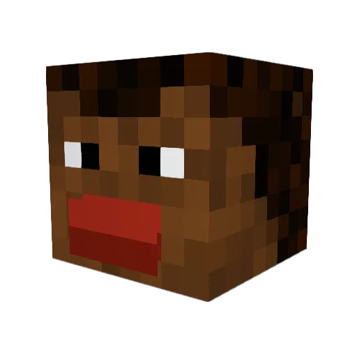 RealHoodn1gga Minecraft avatar head, 3D render