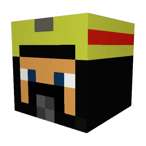 RealHorsti Minecraft avatar head, 3D render