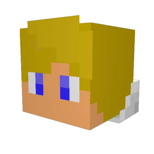 RealHost Minecraft avatar head, 3D render