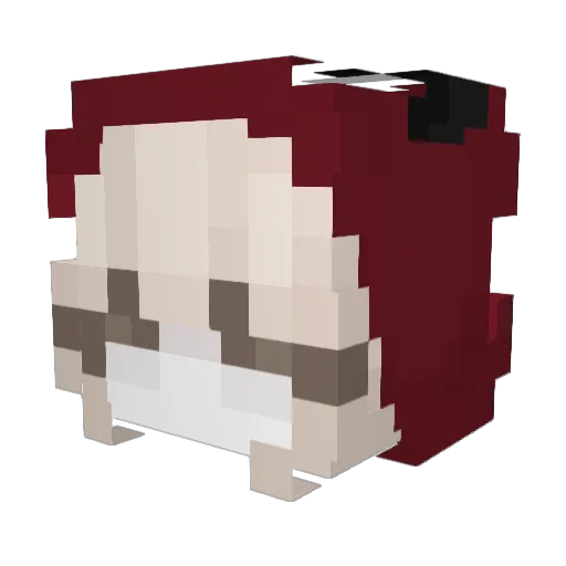 RealItzFort Minecraft avatar head, 3D render