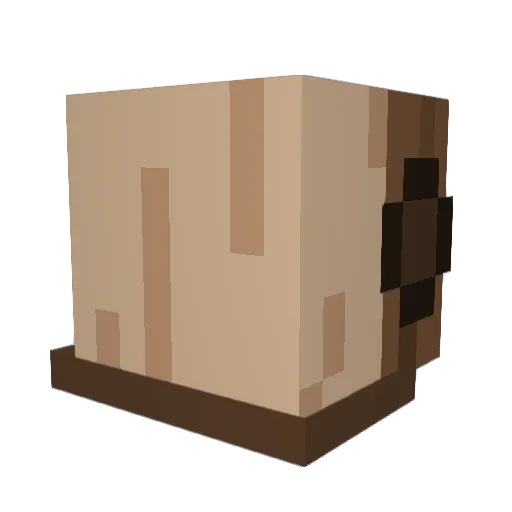 RealJIIB Minecraft avatar head, 3D render