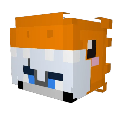 RealJakubb Minecraft avatar head, 3D render