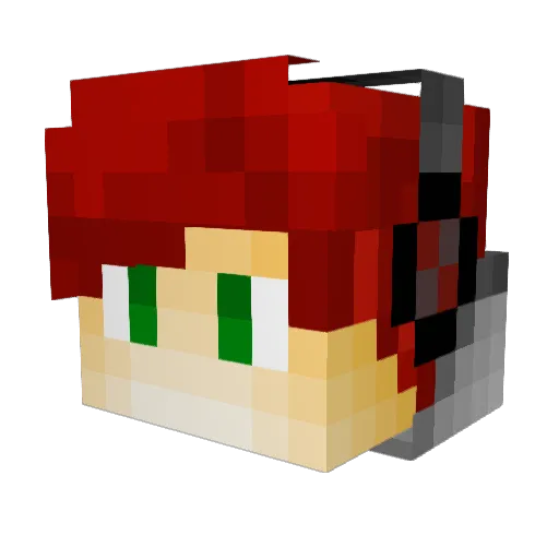 RealJoey Minecraft avatar head, 3D render