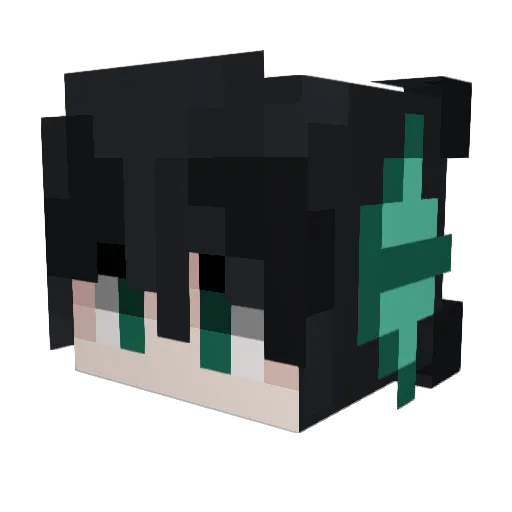 RealKay1 Minecraft avatar head, 3D render