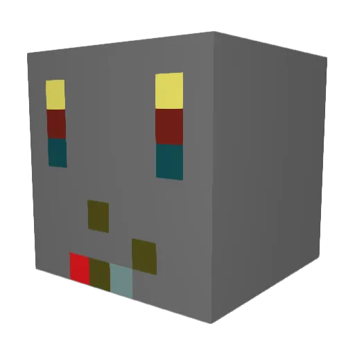 RealKingHu Minecraft avatar head, 3D render