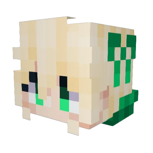 RealKung Minecraft avatar head, 3D render