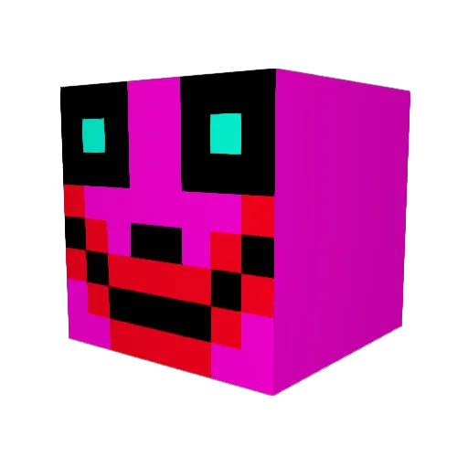 RealLoka Minecraft avatar head, 3D render