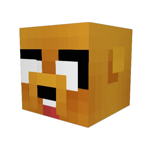 RealMarHof Minecraft avatar head, 3D render