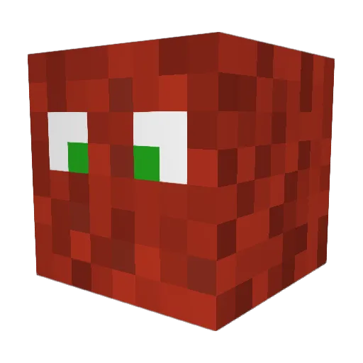 RealMeatloaf Minecraft avatar head, 3D render