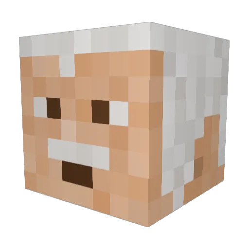 RealMummert Minecraft avatar head, 3D render