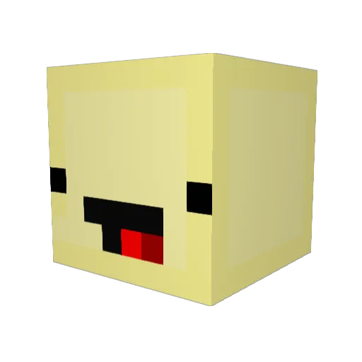 RealNasty Minecraft avatar head, 3D render