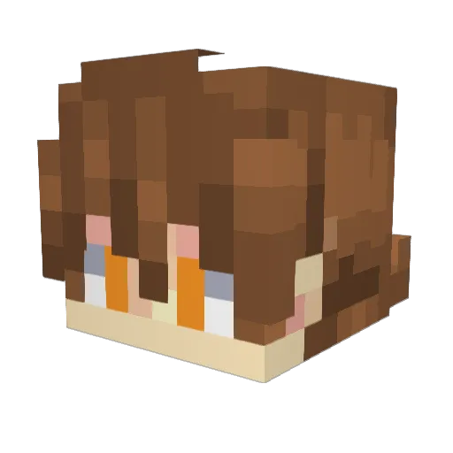 RealOrangeJuice Minecraft avatar head, 3D render