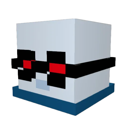 RealPapaSchaff Minecraft avatar head, 3D render