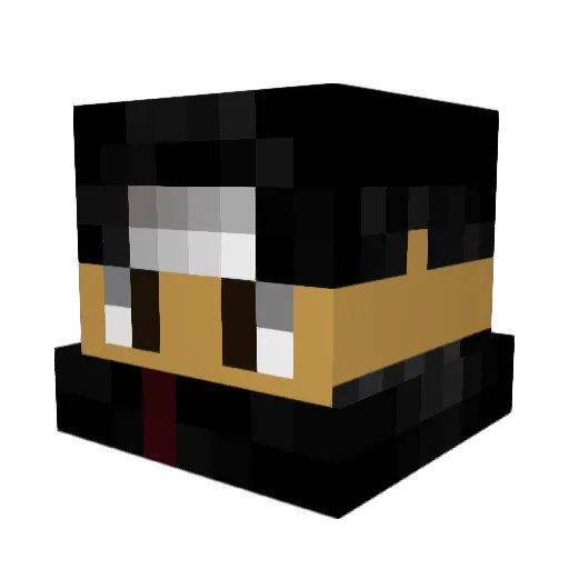 RealPapaSmurf Minecraft avatar head, 3D render