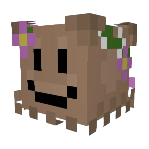 RealPaperBagMan Minecraft avatar head, 3D render
