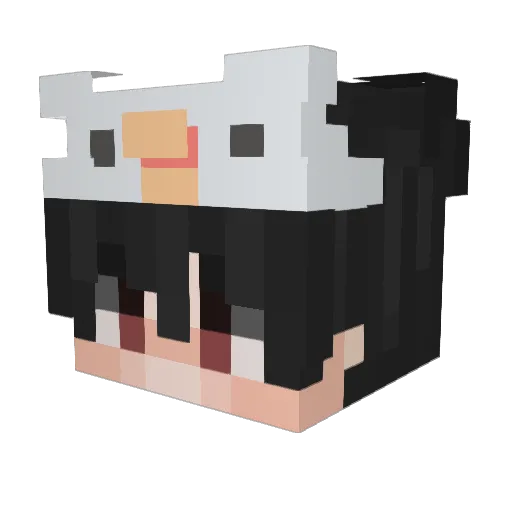 RealParamecium Minecraft avatar head, 3D render