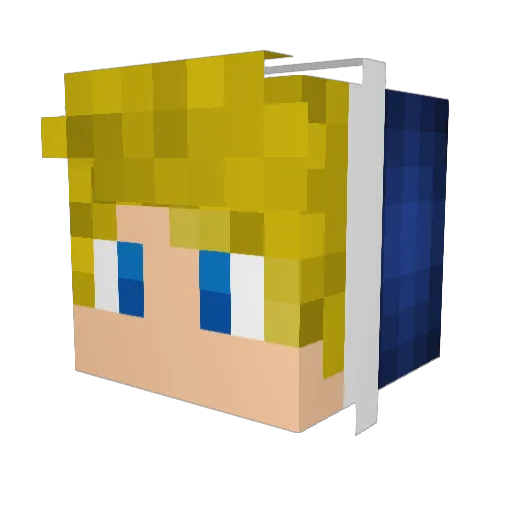RealPeep Minecraft avatar head, 3D render