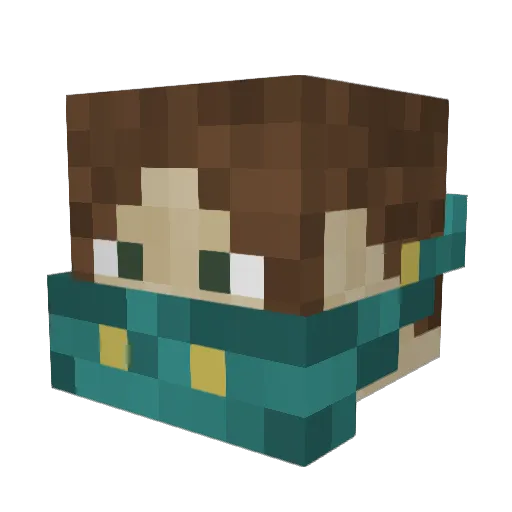 RealPhoenixKing Minecraft avatar head, 3D render