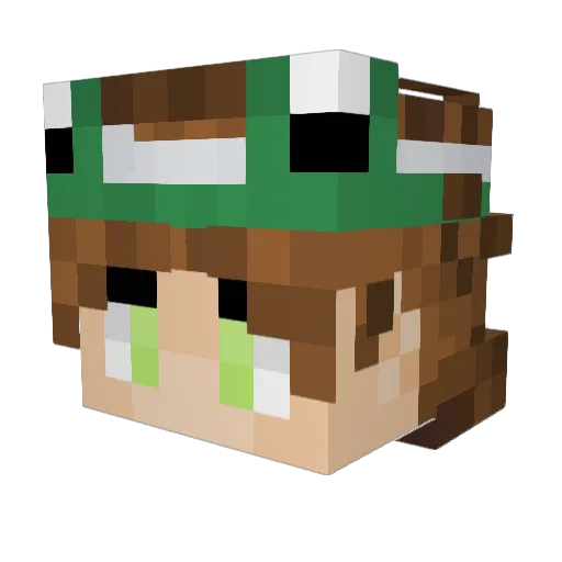 RealPhrogGuy Minecraft avatar head, 3D render