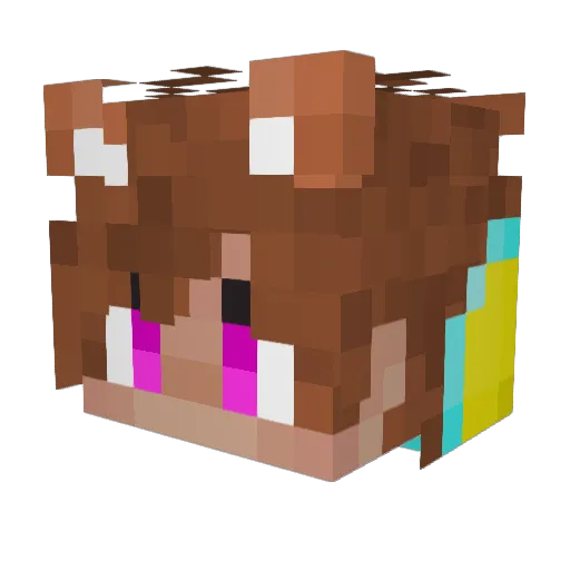 RealPokekiller Minecraft avatar head, 3D render