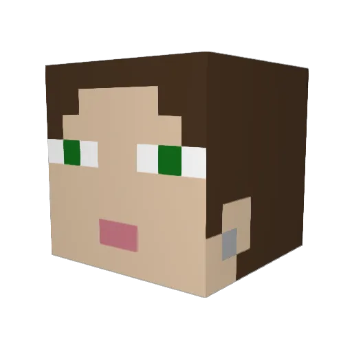 RealReapr Minecraft avatar head, 3D render