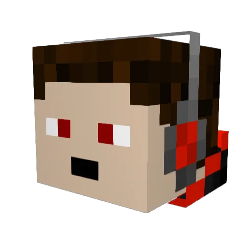 RealReiz Minecraft avatar head, 3D render