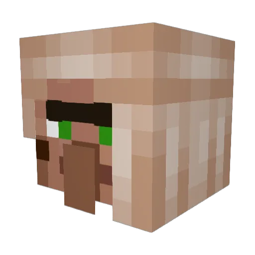 RealRenx Minecraft avatar head, 3D render