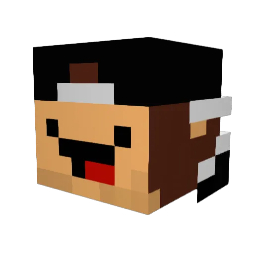RealRey Minecraft avatar head, 3D render