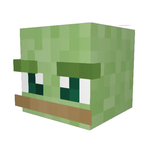 RealRisho Minecraft avatar head, 3D render