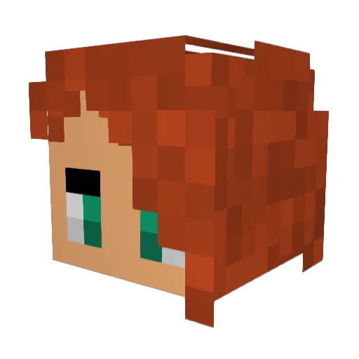 RealSaphir Minecraft avatar head, 3D render