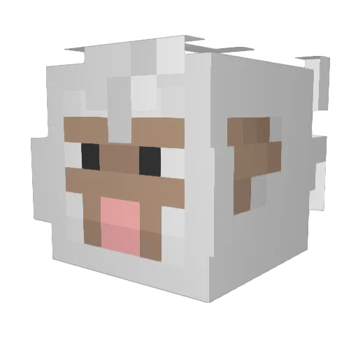 RealSheepGod Minecraft avatar head, 3D render