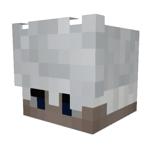 RealSigmaMale Minecraft avatar head, 3D render