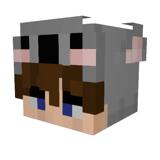 RealSlurv Minecraft avatar head, 3D render