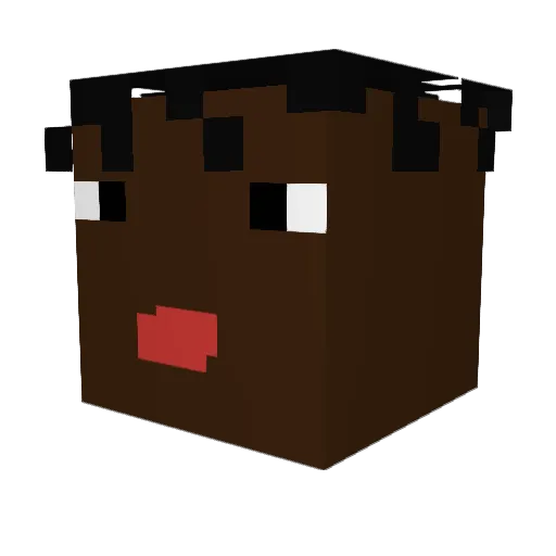 RealSnorla Minecraft avatar head, 3D render