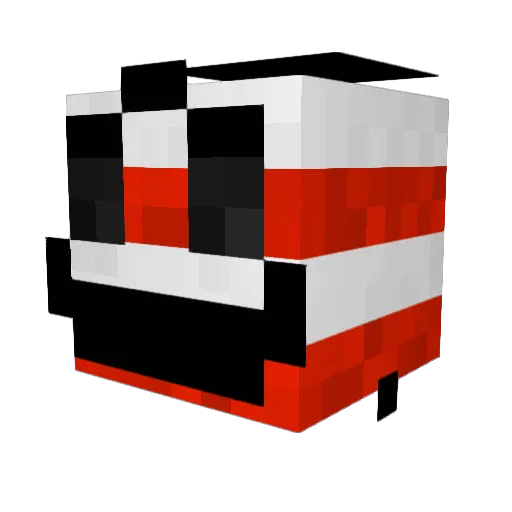 RealSoc Minecraft avatar head, 3D render