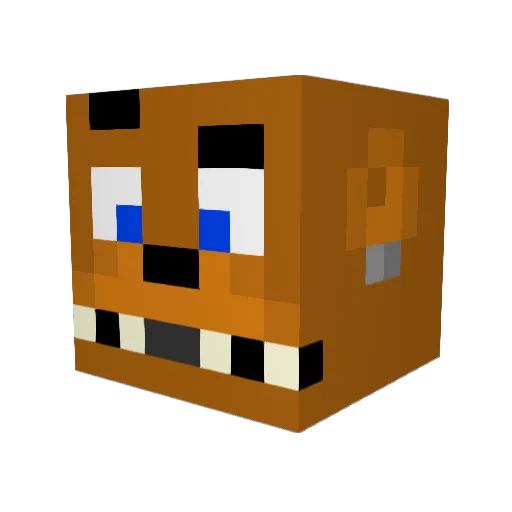 RealSoupFace Minecraft avatar head, 3D render