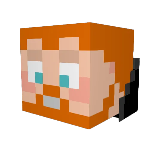 RealStyli Minecraft avatar head, 3D render