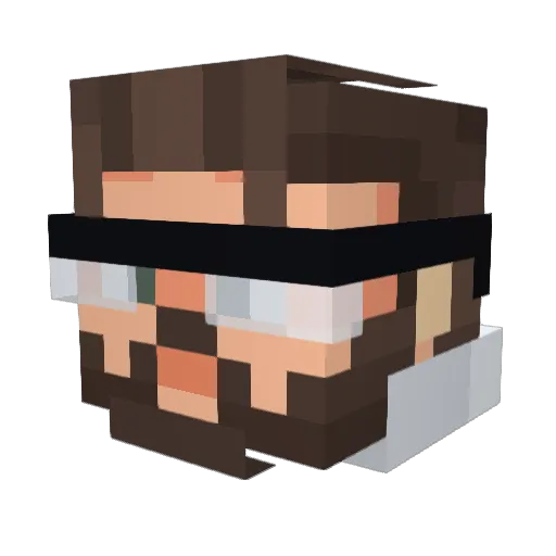 RealSubZiro Minecraft avatar head, 3D render