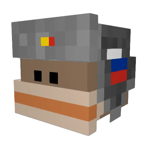 RealSuprSand Minecraft avatar head, 3D render